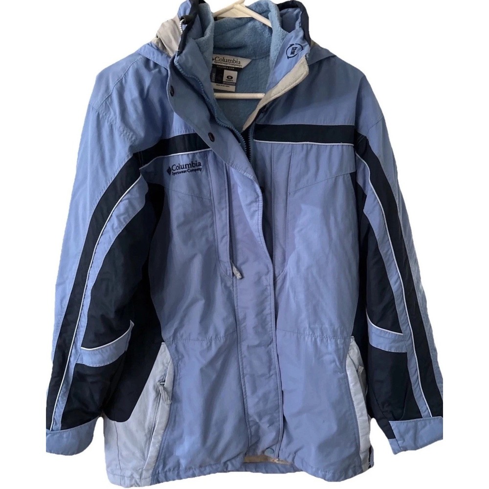 Columbia Womens Mountain Haven Parka Interchange Jacket M 3-In-1 Blue
